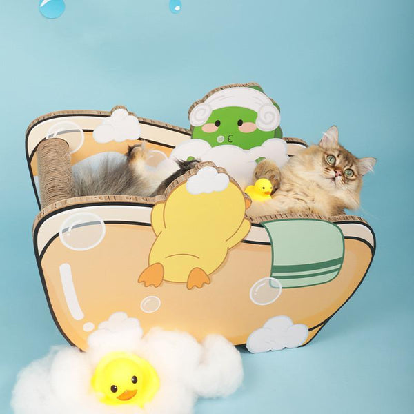 Duckling Bathtub Shape Cat Scratcher
