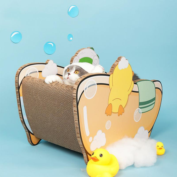 Duckling Bathtub Shape Cat Scratcher