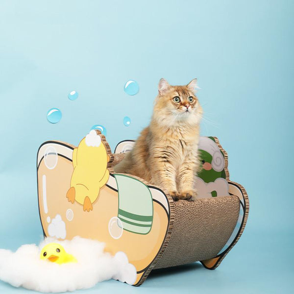 Duckling Bathtub Shape Cat Scratcher