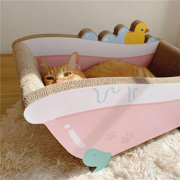 Duckling Bathtub Shape Cat Scratcher