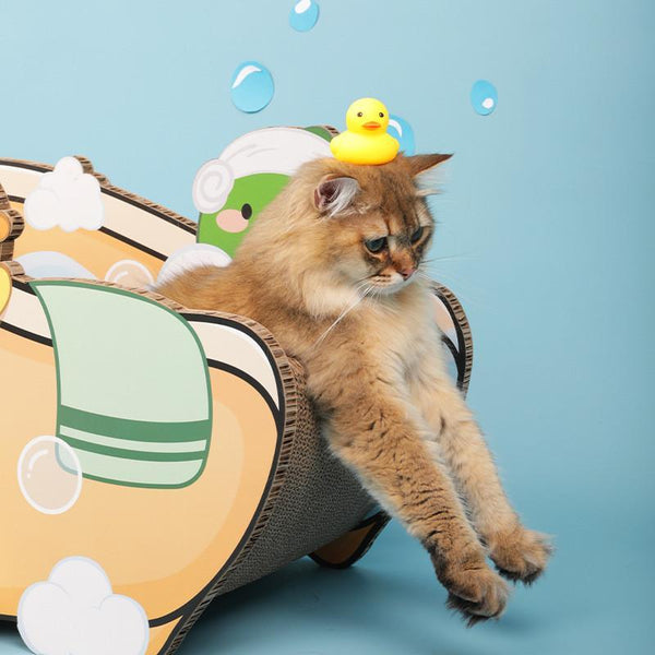 Duckling Bathtub Shape Cat Scratcher