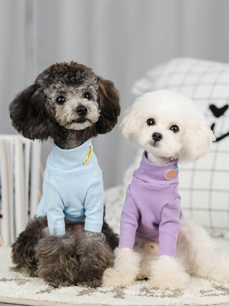 Candy Color Dog Cotton Short Shirt